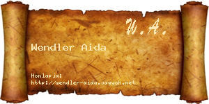 Wendler Aida névjegykártya